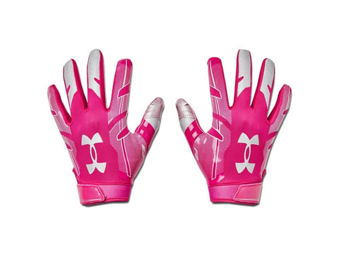 Under Armour F8 Youth Football Gloves Pink
