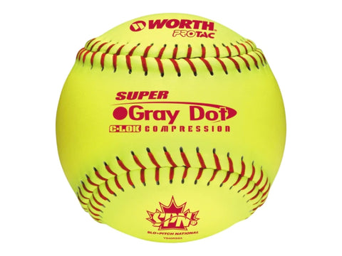 Worth Super Gray Dot 12" Softball