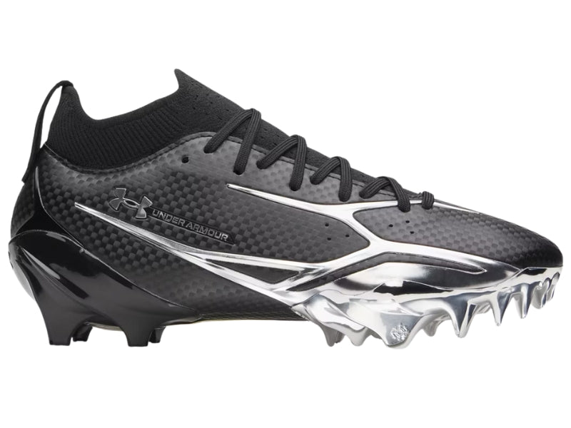 UA Spotlight Pro Chrome Football Cleat Black