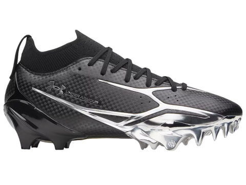 UA Spotlight Pro Chrome Football Cleat Black