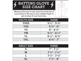 Bruce Bolt Long Cuff Batting Gloves Youth