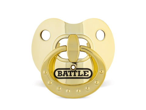 Battle Sports Binky Chrome Football Mouthguard Gold
