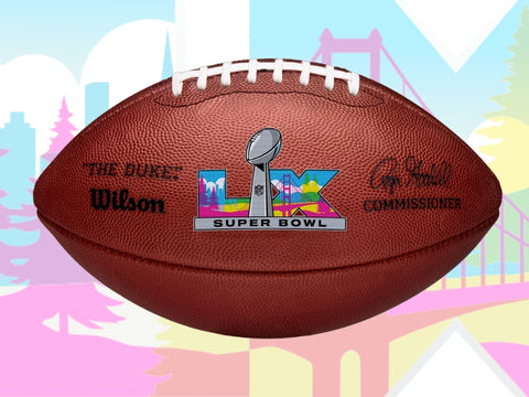 Wilson Super Bowl LX Game Football with Team Names